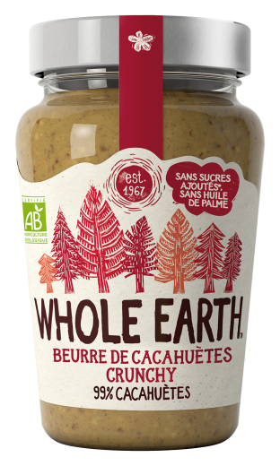 Purée de cacahuète crunchy toastée BIO, Perl'Amande (280 g)